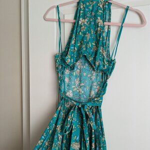 Backless Maxi Floral Dress